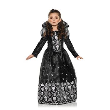 Imagem de Underwraps Fantasia de princesa escura para meninas grandes - fantasia infantil pequena, preto/branco, pequeno