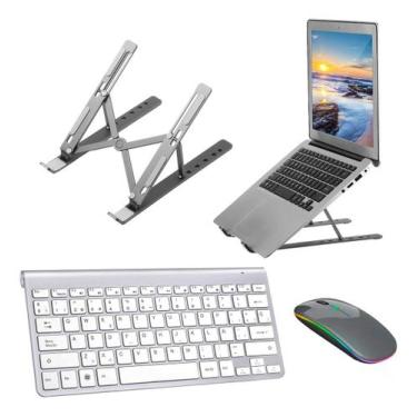 Imagem de Teclado + Mouse Bluetooth + Suporte Para Notebook Dell - NoBrand