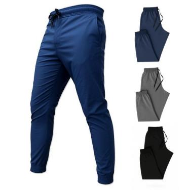 Imagem de Calça Esportiva Elastano Dry Fit - RM Fabricacao, G, Marinho