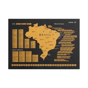 Imagem de Mapa Do Brasil De Raspar Viagem Raspadinha Lugares Visitados - Engames