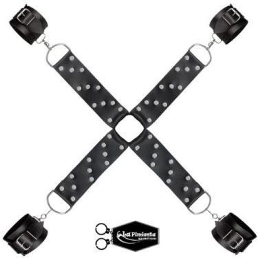Imagem de Separador X Com Algemas e Tornozeleiras Hogtie Restritor BDSM La Pimie