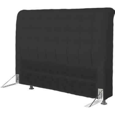 Imagem de Cabeceira Dama 1,95 Cm Cama Box King Size Suede Preto