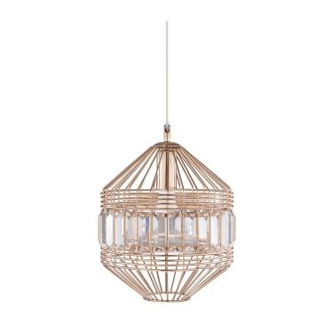 Imagem de Pendente Em Metal Na Cobre Com Cristais - 36cm