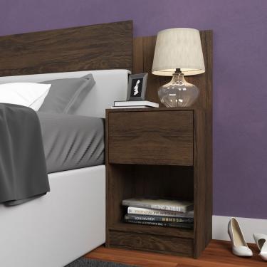 Imagem de Cabeceira De Solteiro Altesa 1 Gaveta E 1 Nicho Cacau