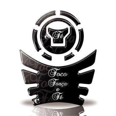 Imagem de Kit Protetor Tanque E Bocal Moto Honda Acima 2018 Foco Força E Fé Preto