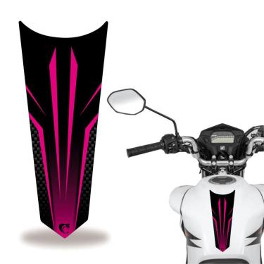 Imagem de Adesivo Faixa Gravata Tanque Moto Carbono Rosa