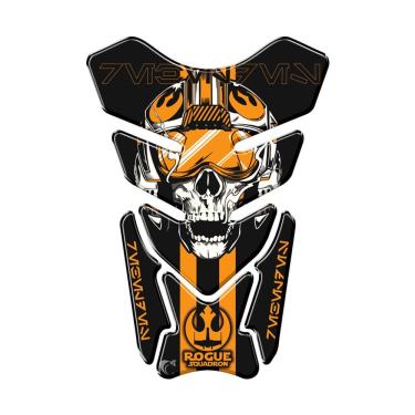 Imagem de Protetor De Tanque Adesivo Moto Honda Yamaha Suzuki Star Wars Rogue Preto