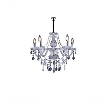 Imagem de Lustre Glam Maria Tereza Transparente 5 Braços E14 Taschibra