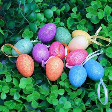 Imagem de Enfeite Decorativo Páscoa 30 Ovos Pendentes Coloridos