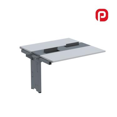 Imagem de Complemento De Mesa Plataforma Para Coworking Para 2 Péssoas 120x120 Cinza-grafito