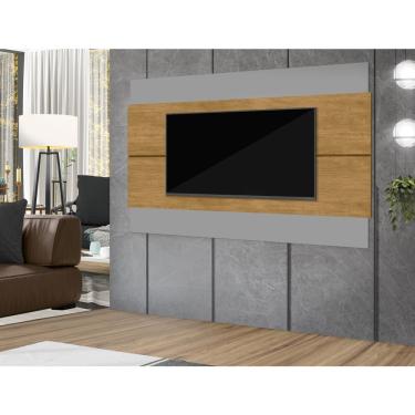 Imagem de Painel Para Tv 180 X 128 Cm Mdp Berlim Cinza/nature