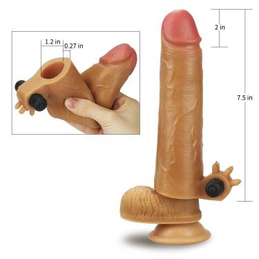 Imagem de Capa Peniana Extensora 4cm Realística Marrom - Silicone Nature Extender Lovetoy - Marrom