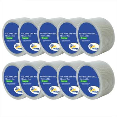 Imagem de Kits Fita Telada Adesiva Trançada Para Drywall Gesso Junta Trincas Iso