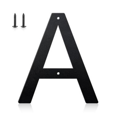 Imagem de Números de casa de 25,4 cm e letras de metal para placas externas, números de casa para fora, letras de endereço de alumínio e números para porta, caixa de correio, jardim, perfeito para casa ou