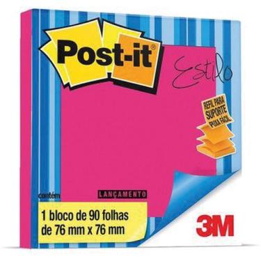 Imagem de Bloco De Recado Post-It Pop up Refil R330 76 X76 Rosa - 3M