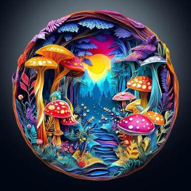 Imagem de Quebra-cabeça de madeira Pijesaksa Mushroom 200 peças para adultos