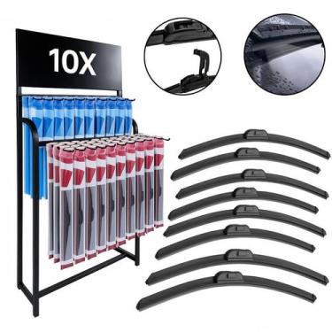 Imagem de Kit 10 Palhetas Limpador Parabrisa Gancho G 13 Polegadas - Tiger Auto