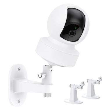 Imagem de Suporte de parede adesivo compatível com Kasa Indoor Pan/Tilt Smart Security Camera (EC70/71)/TP-Link Tapo C200/210, suporte de segurança ajustável de 360 graus