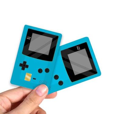 Imagem de Conjunto de adesivos de cartão de crédito, à prova d'água para cartão de débito, máquina de jogo, tema de máquina de jogo, adesivos de cartão bancário - azul