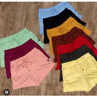 Imagem de Short feminino curto tecido suede tendência - filo modas, Preto, G