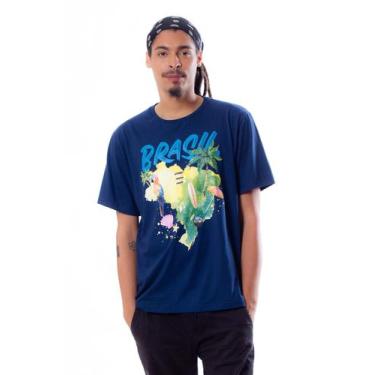 Imagem de Camiseta Aquarela do Brasil - Identità, Azul marinho, M