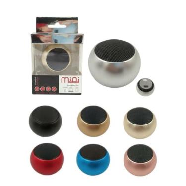 Imagem de Mini Caixa de Som Speaker Bluetooth Portátil Metal Tws