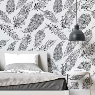 Imagem de Papel de Parede Adesivo Folha Arabesco N02094 Rolo 0,58x3M - Adesivo B