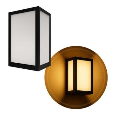 Imagem de Arandela Luminária Vitra 3 Vidros Fosco Externa Preta 1xE27 Starlumen 