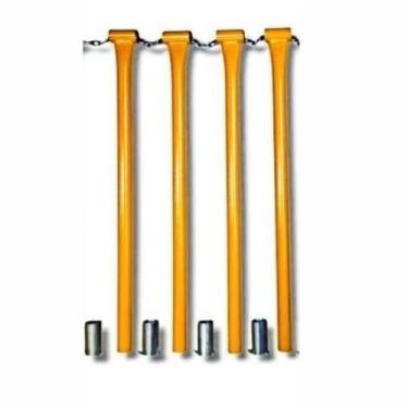 Imagem de Kit 4un Limitador de Vagas Postes Pedestais + 4 Luvas De Fixação Estac