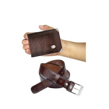 Imagem de Kit Carteira Grande Mitty Couro Cinto Mitty M2 S4, Peça, 120