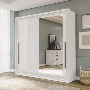 Imagem de Guarda Roupa 180,1cm 2 Portas de Correr com Espelho 240853 Valência Po