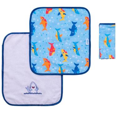 Imagem de Toalha de Boca Estampada com Bordado 3 Unidades Baby Joy