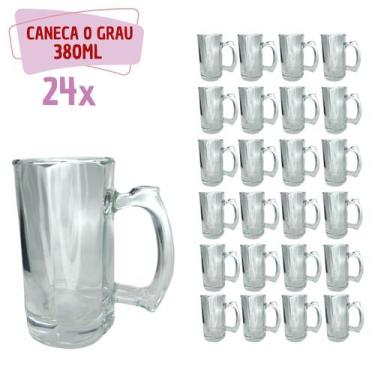Imagem de 24 Caneca Reforçada Vidro Grosso Chopp e Cerveja 380ML - PRATICASA, 0 