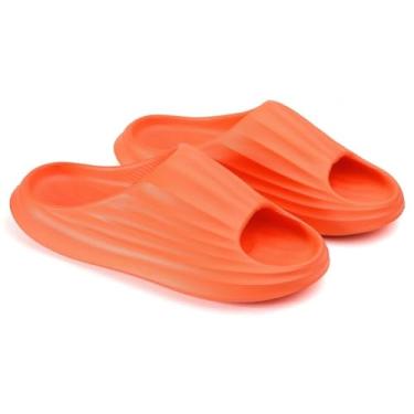 Imagem de Chinelo Sandália Nuvem Slide Confort Max | Estiloso Macio Anatômico Unissex | Cor Laranja (Laranja, BR, Adulto, Faixa Numérico, 36, 37)