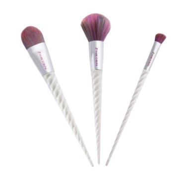 Imagem de Kit Pincéis De Maquiagem Coleção Unicórnio Marco Boni 3 unid, Branco