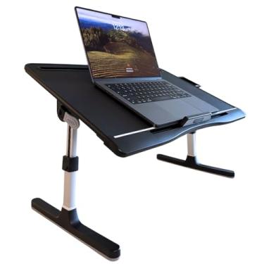 Imagem de Xebec Mesa de colo ajustável para laptop com altura e inclinação | Conversor de mesa portátil | Mesa de cama dobrável com gavetas de armazenamento e superfície antiderrapante para trabalho em casa e