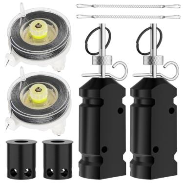 Imagem de GLKTRS Dispositivo De Alarme Fio Calibre 12 Para Acampamento, 2 Pacotes Perímetro, Cabo Kevlar Equipamentos Segurança E Sobrevivência, Arma Defesa Residencial Áreas Externas Dissuasão Ursos