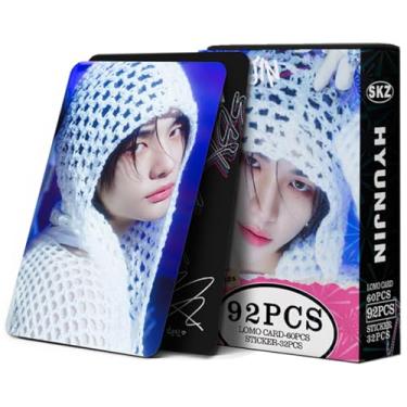 Imagem de KPOPBP Stray Kids Photocards 60 PCS SKZ Rock Star Álbum Cartões de Fotos com 32 PCS Adesivos KPOP Gift Lomo Cards Merch para Meninos e Meninas SKZ (Hyunjin)