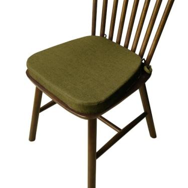 Imagem de 1 Ps Almofada de cadeira em forma de D Almofadas de assento em forma de ferradura com alças fixas, almofadas de cadeira de jantar resistentes ao desbotamento, espessas, para poltrona reclinável