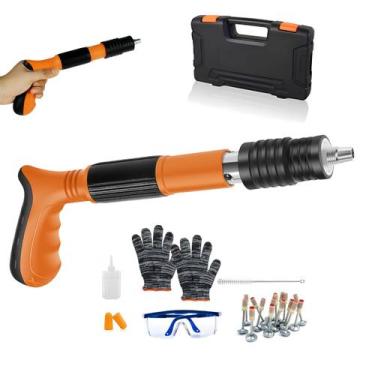 Imagem de Pistola Fixaçao Finca Pino Rebitadeira EPI Açao Direta Alvenaria Drywa