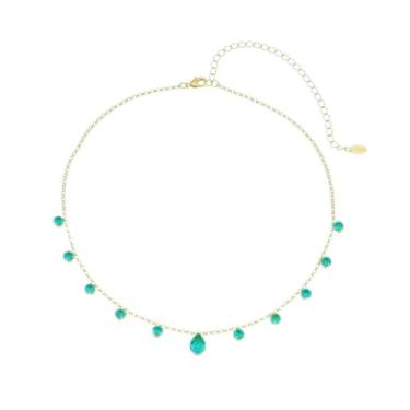 Imagem de CHOKER PIUKA MURIEL ZIRCÔNIAS TURMALINA FOLHEADA A OURO 18K