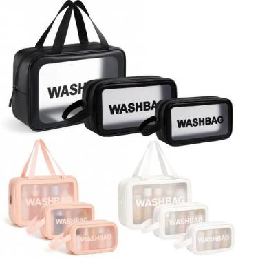 Imagem de Kit Necessáires Feminina Maquiagem Cosméticos Viagem Praia - Lepzo, LT