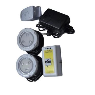 Imagem de Kit LED RGB para Piscina com 2 Refletores Completo com Quadro de Coman