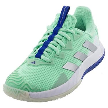 Imagem de adidas Tênis feminino Solematch Control, Pulse Mint/Prata Metálico/Azul Lúcido, 40