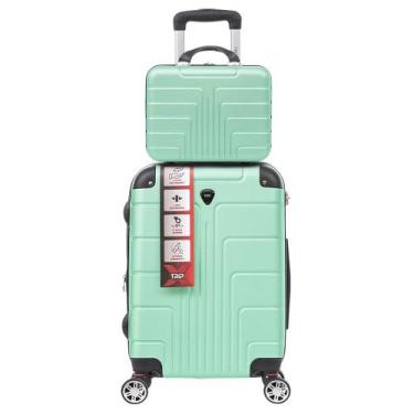 Imagem de Kit Mala De Viagem Bordo 10kg ANAC Frasqueira Média Tripx, Verde