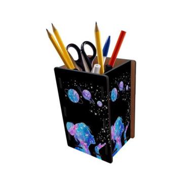 Imagem de Porta Lápis e Canetas Mulher Planetas Universo - PoloCat Acessórios