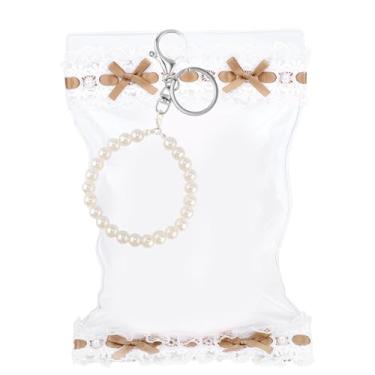 Imagem de Tinoaly Bolsa para Exposição de Bonecas, 15x25cm Bolsa Transparente Exposição Bonecos PVC à Prova D'Água Estojo Transporte com Chaveiro Pérola para Decoração Armazenamento Brinquedos Pelúcia