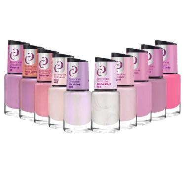 Imagem de Esmaltes Coleção Essenciais Cintilantes e Cremosos Tons de Rosa 10ml C
