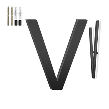 Imagem de Números de casa flutuantes de 10 cm e letras de metal para placas externas, números de casa para fora, letras de endereço de alumínio e números para porta, caixa de correio, jardim, perfeito para casa