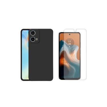 Imagem de Capa Aveludada + Película Hidrogel Compatível Para Moto G34